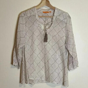 Oliphant Cream Tunic Blouse